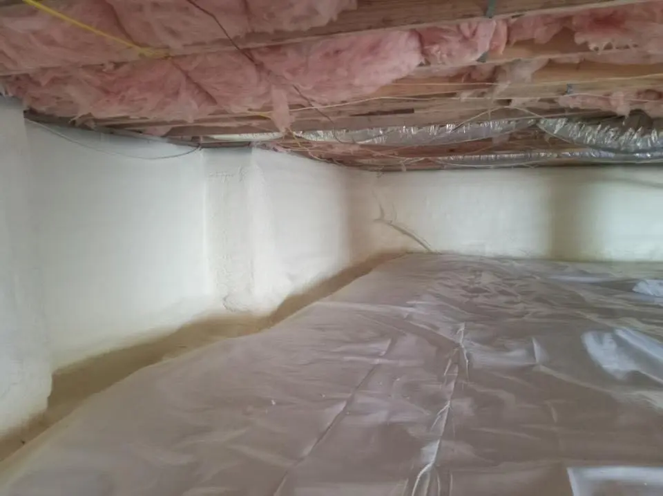 Crawl space encapsulation with closed-cell spray foam for Spray Foam Roofing Repair in Covington